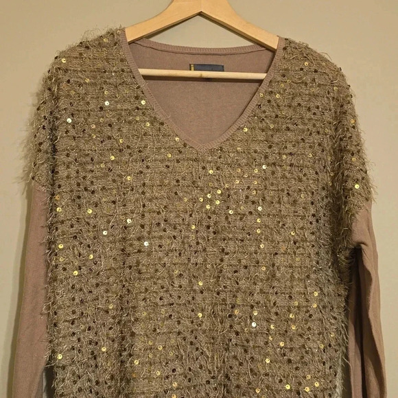 i Jeans by Buffalo | Sweater | Tan w/ accents | Size M - Picture 7 of 9